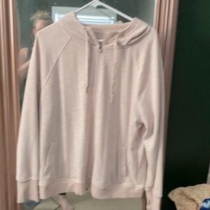 Pink front zip hoodie